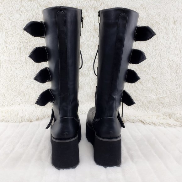 Brand New Trashville 518 Platform Goth Mens Knee Boots - Picture 5 of 13